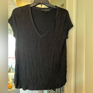 White House Black Market Black V-Neck Tee